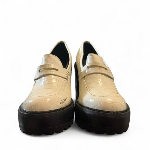 Madden-girl Women's White and Black Loafers - Picture 5 of 6